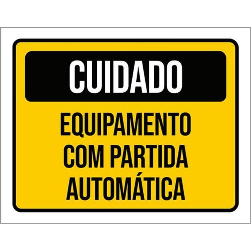 Kit 10 Placa Amarela Equipamento Partida Automática 36X46