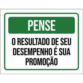 Kit 3 Placas Pense Resultado Desempenho 36X46