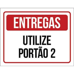 Kit 5 Placas Entregas Utilize Portão 2 36X46