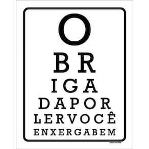 Kit 5 Placas Obrigado Por Ler Você Enxerga Bem 36X46