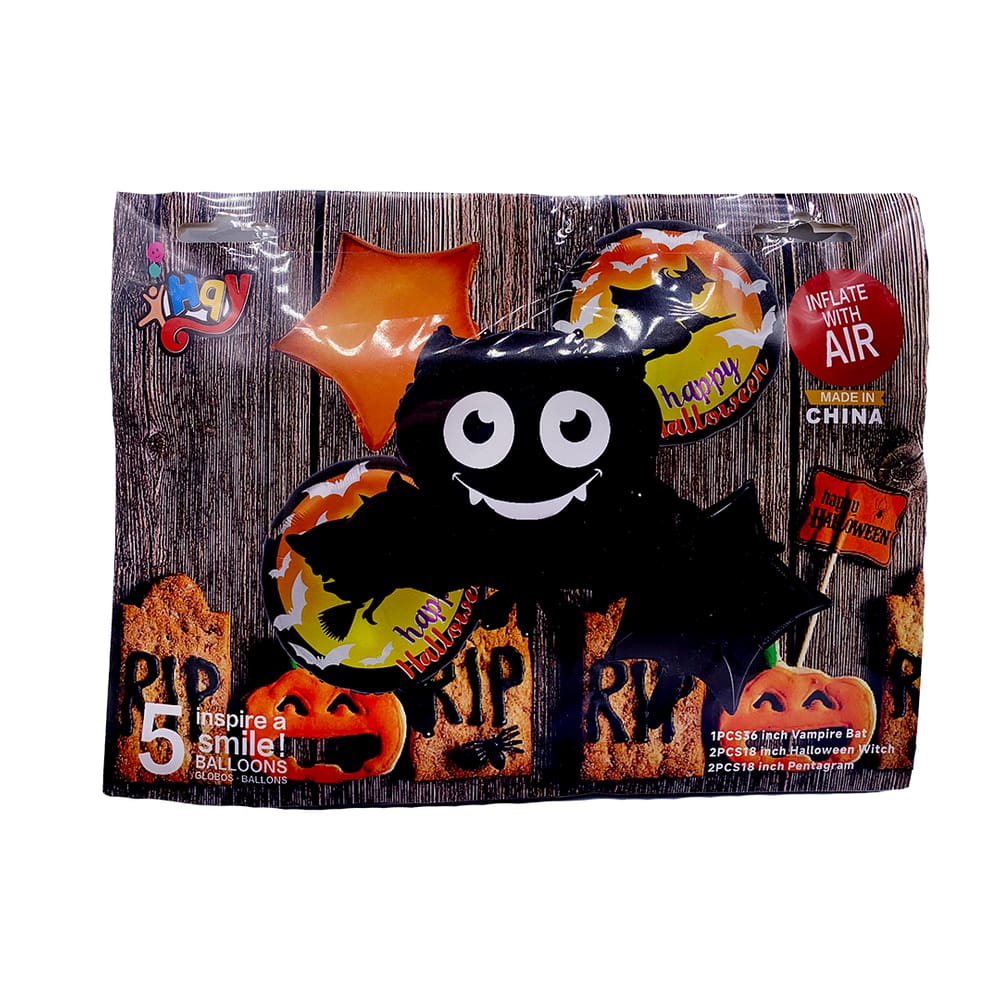 Balão Festa Halloween 3 (1 Kit De Balões Com 5 Unidades)