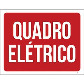 Kit 5 Placas Quadro Elétrico Vermelho 36X46