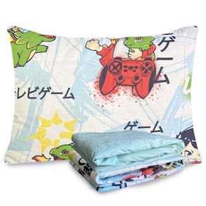 Jogo de Cama Infantil 100% Algodao Solteiro 3 Peças Estampado Anime Geek Lepper