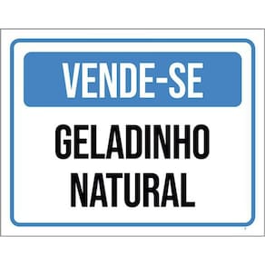 Kit 3 Placas Vende-Se Geladinho Natural 36X46