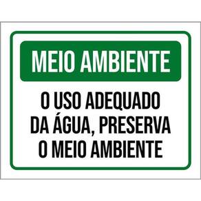 Kit 10 Placas Meio Ambinte Uso Adequado Água Preserva 36X46