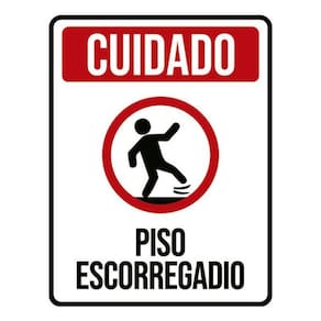 Kit 5 Placas Cuidado Piso Escorregadio 36X46