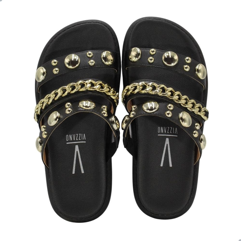 Tamanco Feminino Vizzano Tratorado Preto