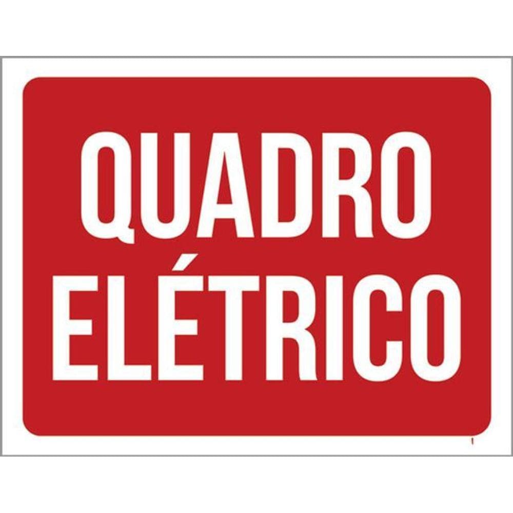 Kit 5 Placas Quadro Elétrico Vermelho 36X46