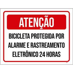 Kit 3 Placa Bicileta Protegida Alarme Rastreamento 36X46
