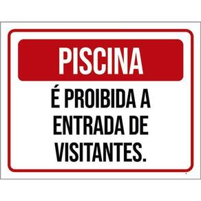 Kit 3 Placas Proibida Entrada Visitantes 36X46