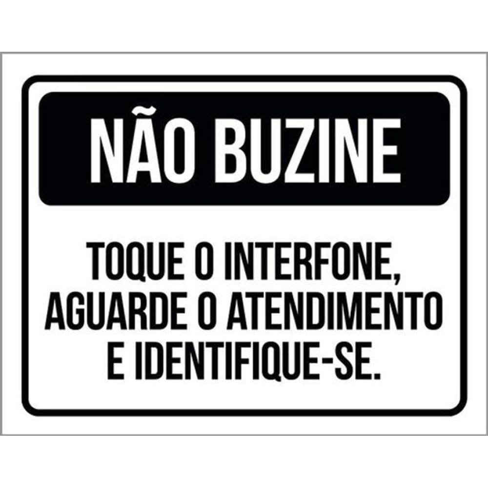 Kit 3 Placa Buzine Toque Interfone Aguaratendimento 36X46