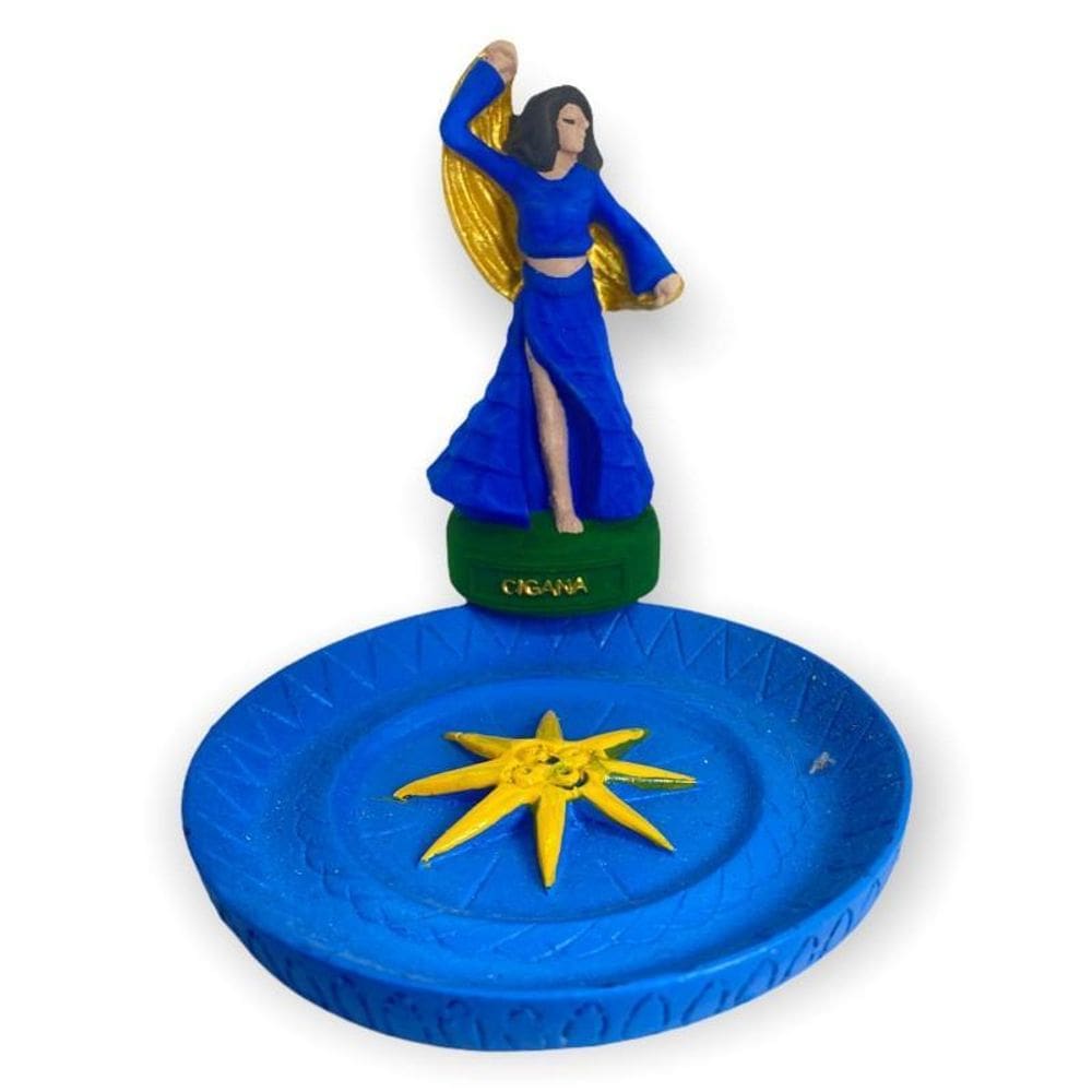 Incensário Cigana 12Cmresina Umbanda Candomblé-Selecione Cor