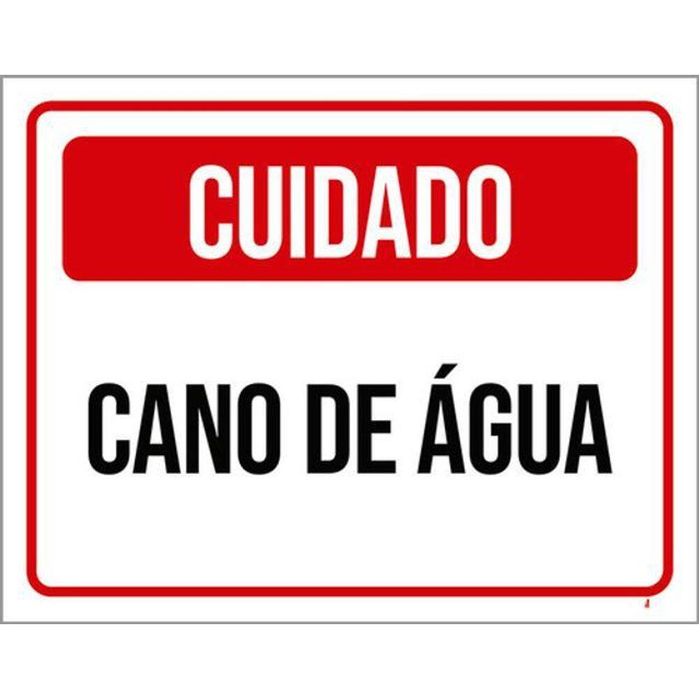 Kit 5 Placas Cuidado Cano De Água 36X46