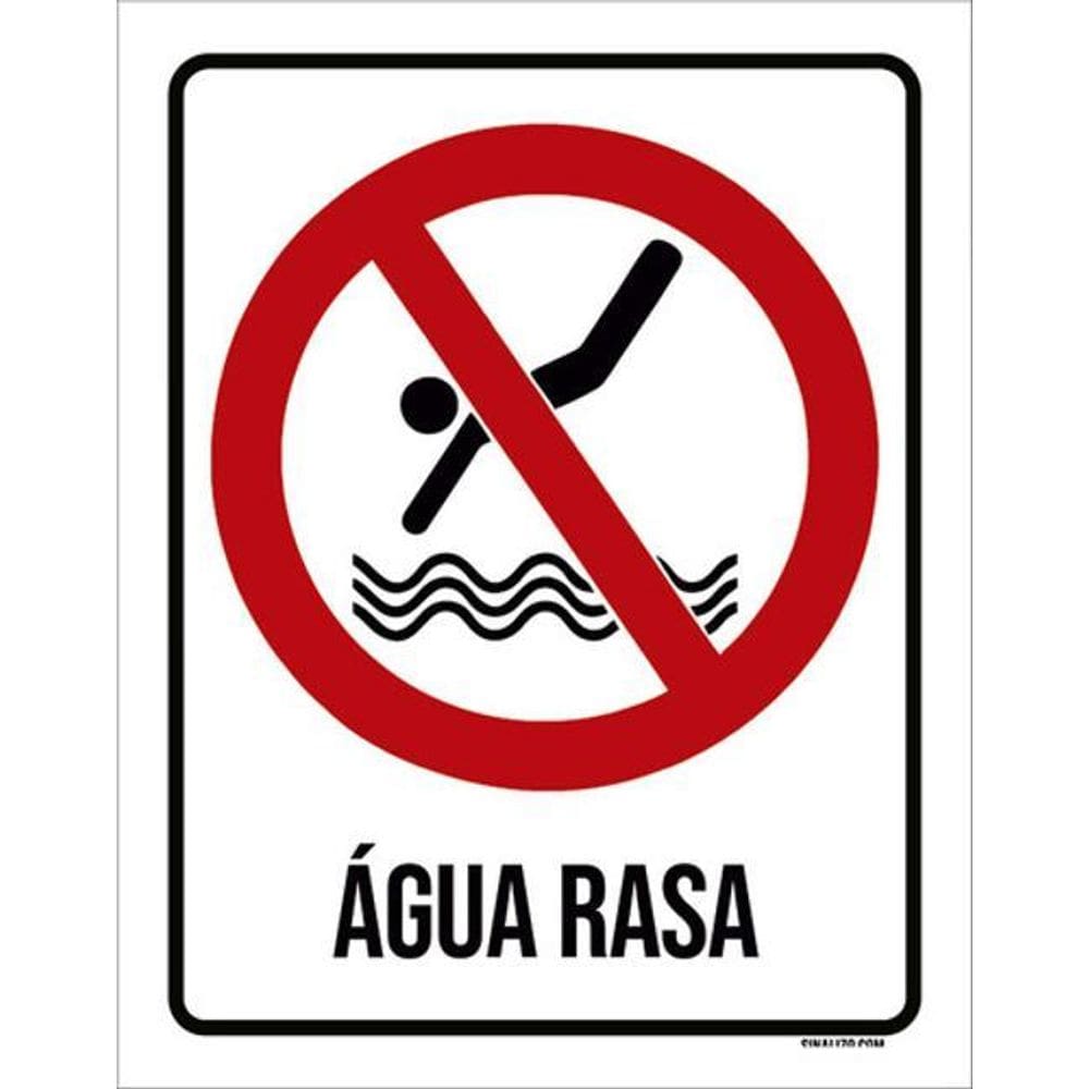 Kit 3 Placas Água Rasa Desenho 36X46