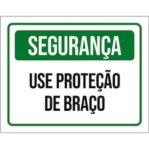 Kit 3 Placas Segurança Use Proteção De Braço 36X46