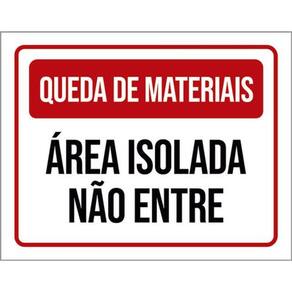 Kit 3 Placas Queda Materiais Área Isolada Não Entre 36X46