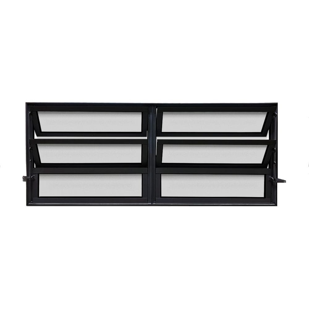 Vitro Basculante 2 Seções Preto 60x200 Linha 25 Jade