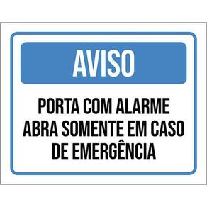 Kit 3 Placa Porta Alarme Abre Somente Emergência 36X46