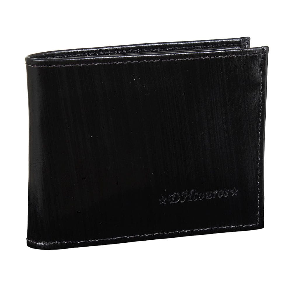 Carteira em Couro Ripado Preto DH Couros 37213