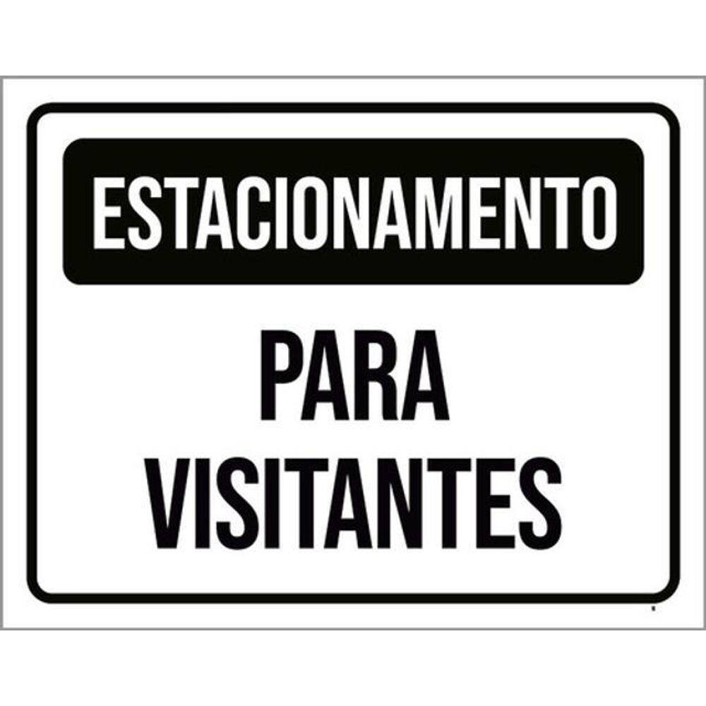 Kit 10 Placas Estacionamento Para Visitantes 36X46