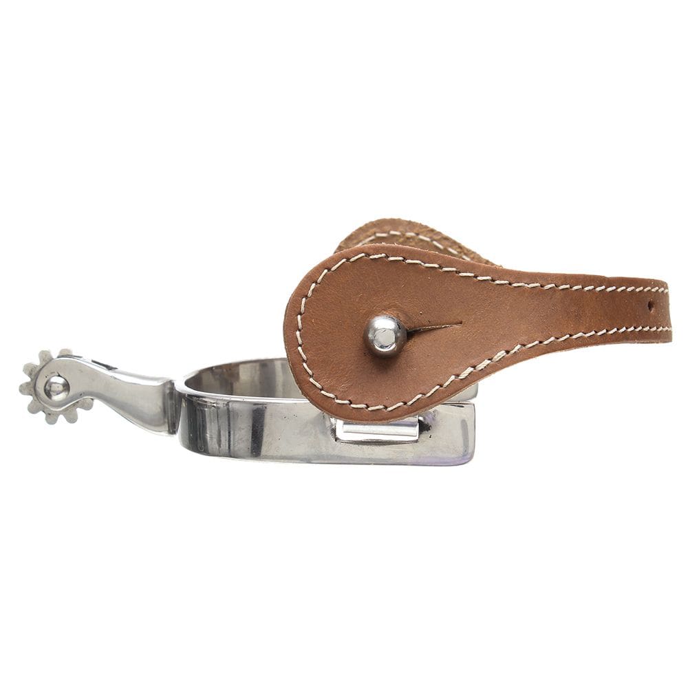 Espora Quarto de Milha Inox Doma com Correia de Couro Bronc-Steel 32770