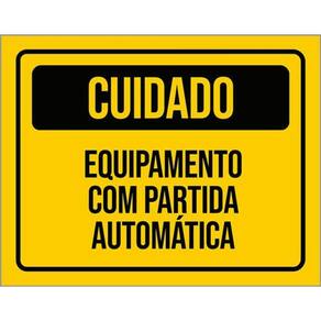 Kit 10 Placas Cuidado Equipamento Partida Automática 36X46