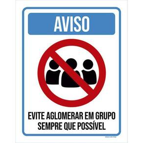 Kit 5 Placa Evite Aglomerar Grupo Sempre Possível36X46