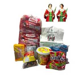 Kit Cosme E Damião Com 1350 Doces P/150 Pessoas + Saquinhos