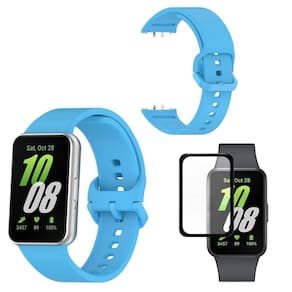 Pulseira Correa Silicone Para Galaxy Fit3 + Pelicula Tela