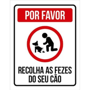 Kit 3 Placas Por Favor Recolha Fezes Seu Cão 36X46