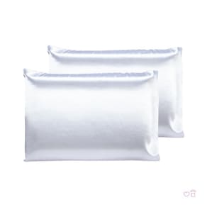 Kit 02 Fronhas De Cetim Antifrizz 50X70 Cabelo Branco