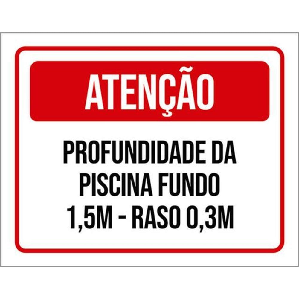 Kit 3 Placas Profundidade Piscina Fundo 36X46