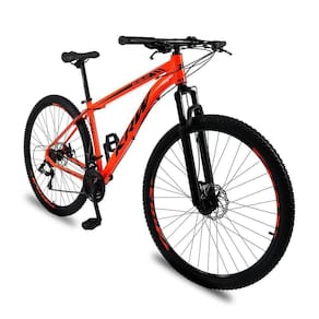 Bicicleta Aro 29 Krw Alumínio 24 Vel Freio A Disco X52 Cor:laranja/preto;tamanho Quadro:21 Laranja/preto