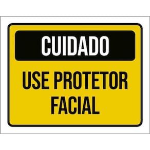 Kit 3 Placas Cuidado Use Protetor Facial 36X46