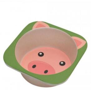 Jogo com 4 Pratos Bowl Mimo MB20198 Bambu Colorido