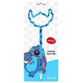 Caneta Esferográfica Azul Stitch Face Molin