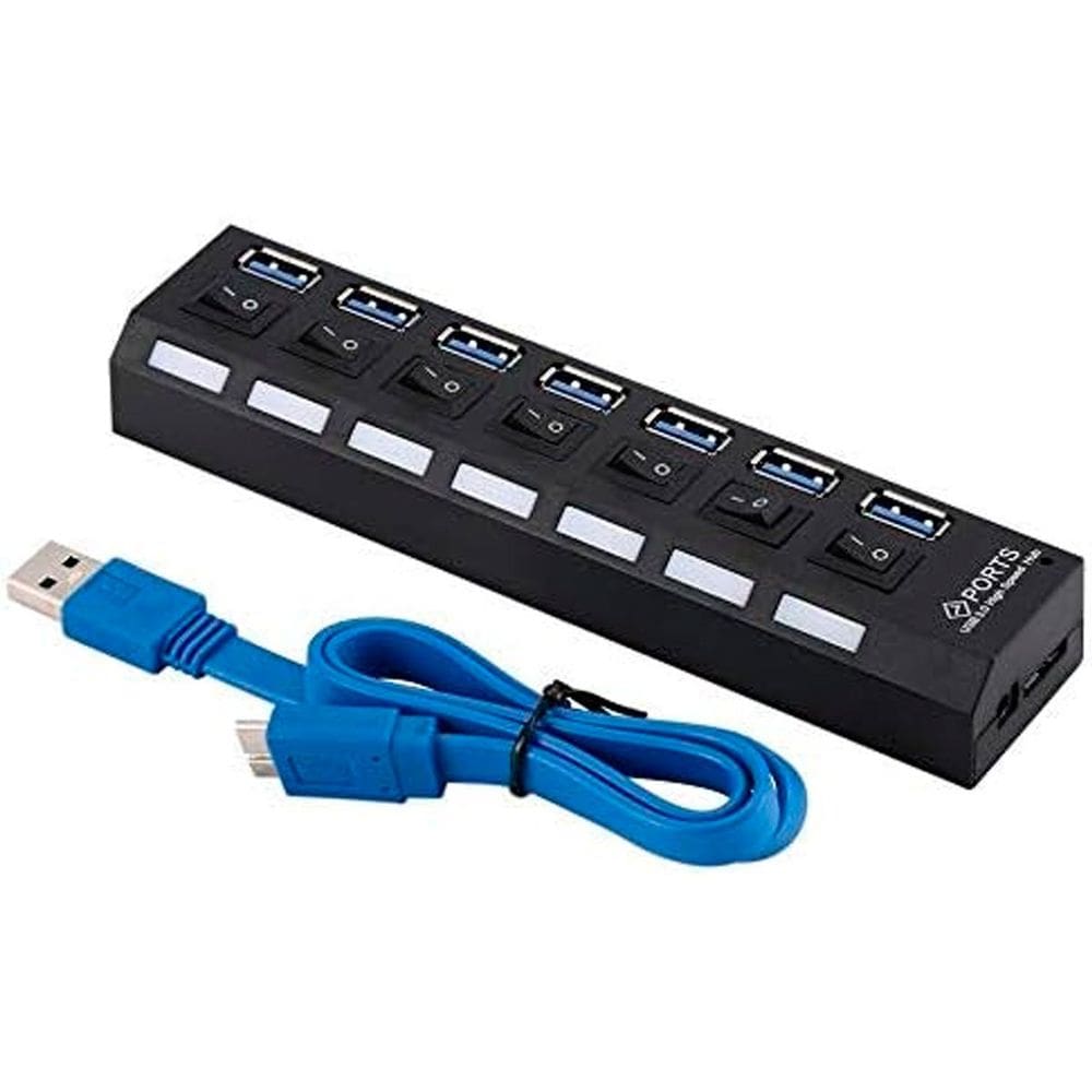 Hub USB 3.0 Extensor 7 Portas Multi Led Indicador LT-H007