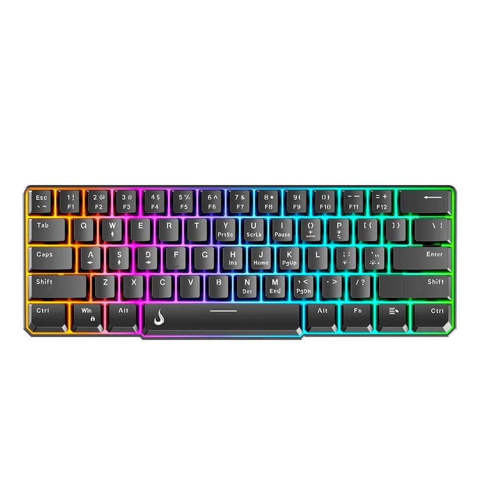 Teclado Gamer Rise Mode Semi Mecânico G2 Mini RGB Layout 60% - RM-TG-02-B