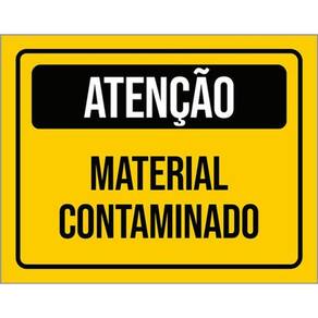 Kit 5 Placas De Atenção Material Contaminado 36X46