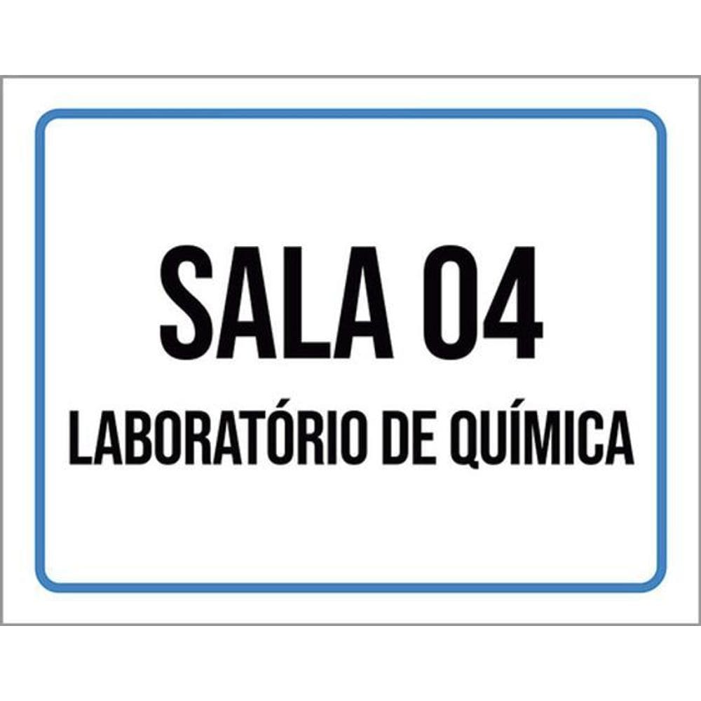 Kit 5 Placas Sala 4 Laboratório Química 36X46