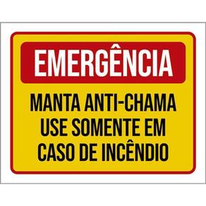 Kit 10 Placa Emergência Manta Anti-Chama Caso Incêndio 36X46