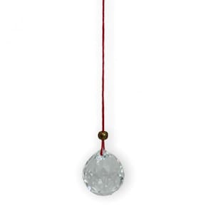 Cristal Multifacetado Feng Shui Com Cordão- Escolha A Cor