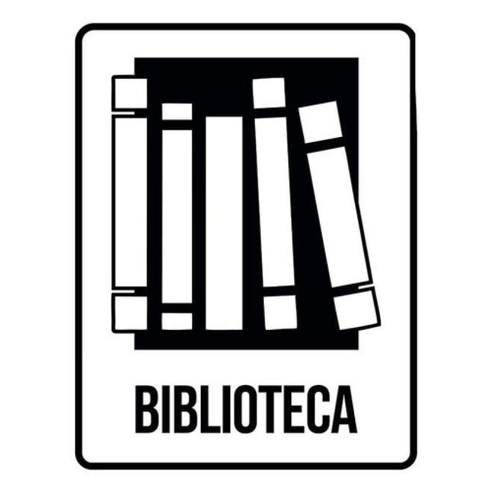 Kit 5 Placas Setor Biblioteca 36X46