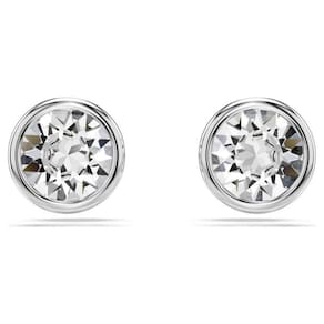 Brinco Swarovski Imber Pequeno Feminino Zirconia Banhado Ródio Prata 5696073
