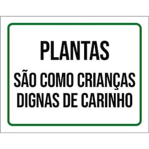 Kit 5 Placas Plantas São Como Crianças 36X46