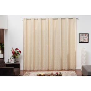 Cortina Para Sala Jacquard Tecido Semi Blackout 4,00X2,50
