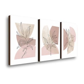 Kit 3 Quadros Decorativos Folhagem Tons Terrosos 40X60Cm
