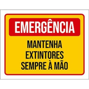 Kit 5 Placas De Emergência Mantenha Extintores 36X46