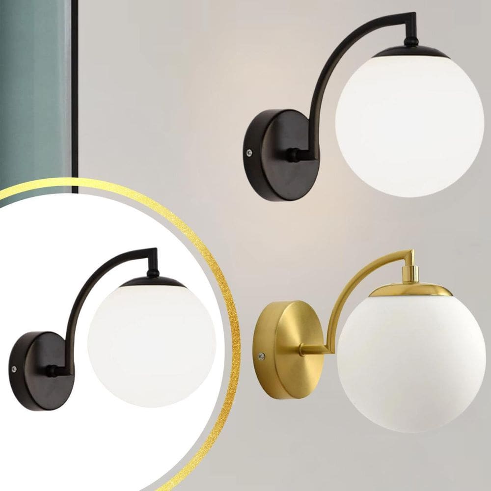 Luminária Arandela Globo 15Cm Parede E27 Jabuticaba