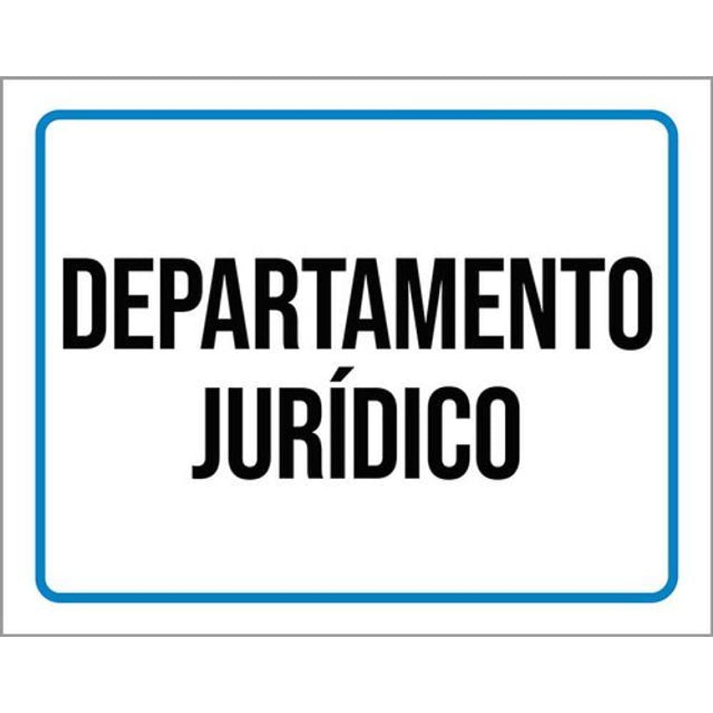 Kit 10 Placas Ambiente Departamento Jurídico 36X46